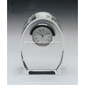 glass crystal desk clock/wedding favor crystal clock